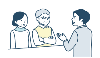 家族面会のイラスト